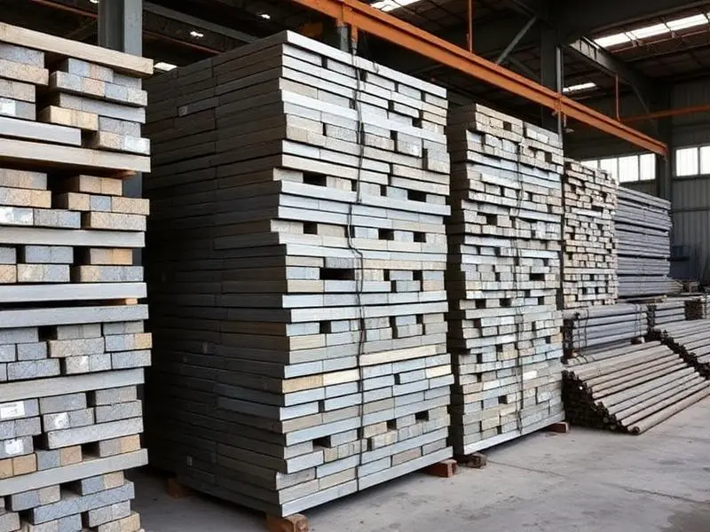 Lingotes e barras de metal prontos para o mercado