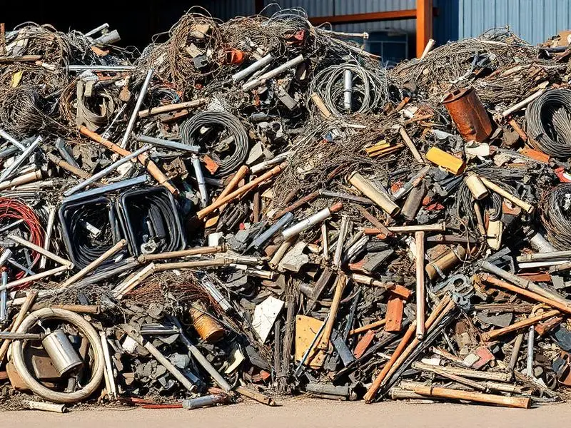 Materiais metálicos separados por tipo